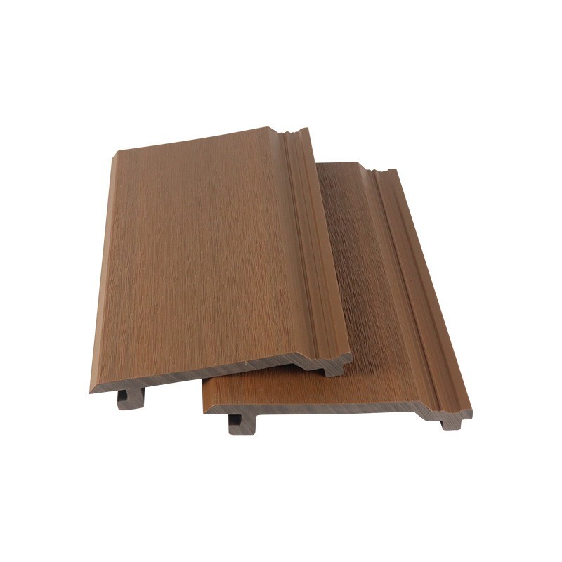 Fireproof 145x20.5mm WPC Cladding Panel Brown And Exterior Wood Plastic Composite Wall Board For Project