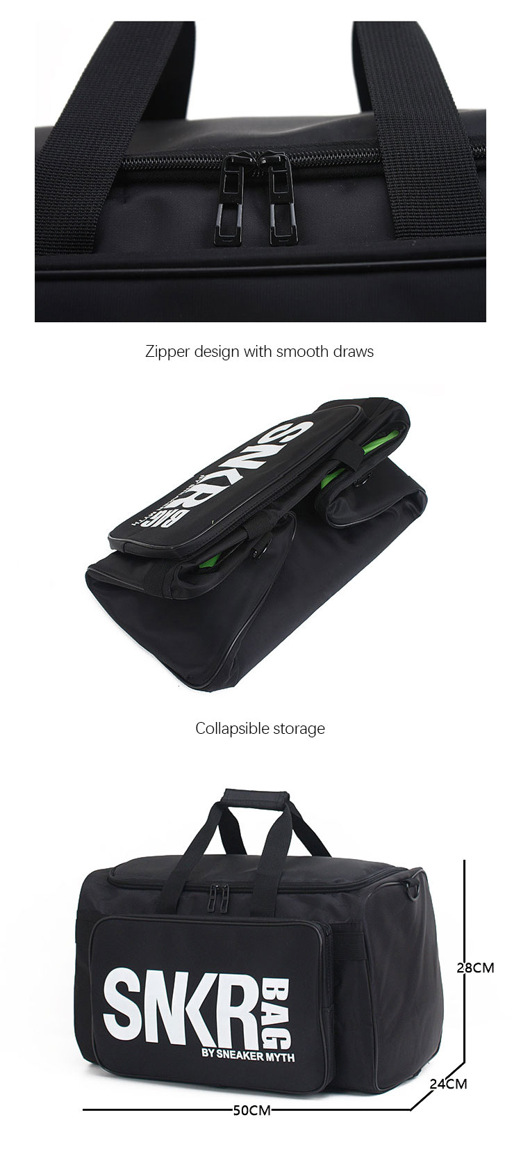 OEM Travel Sport Gym Bags Large Overnight Duffel Carry On Bag Nylon Foldable Custom