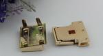 Bag hardware zinc alloy gold metal press locks for laptop bags