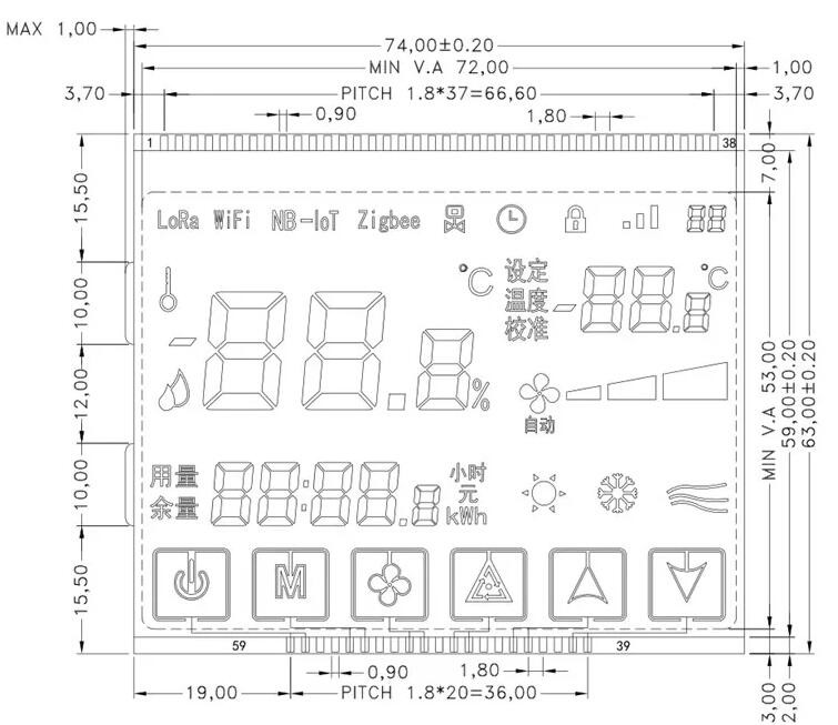 Customized STN HTN FSTN LCM T6963C TFT LCD Screen Display Module