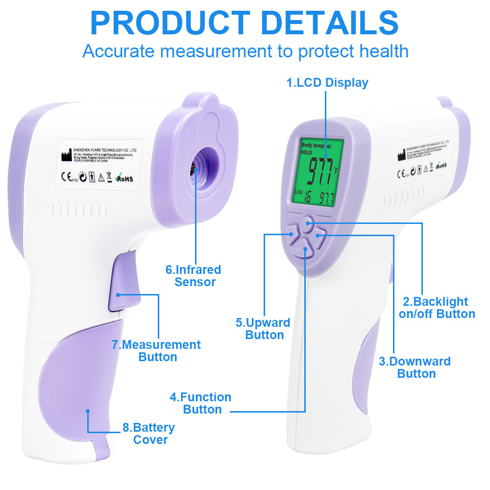 Fever 109.4 ºF Portable Non-Contact IR Infrared Temperature Gun