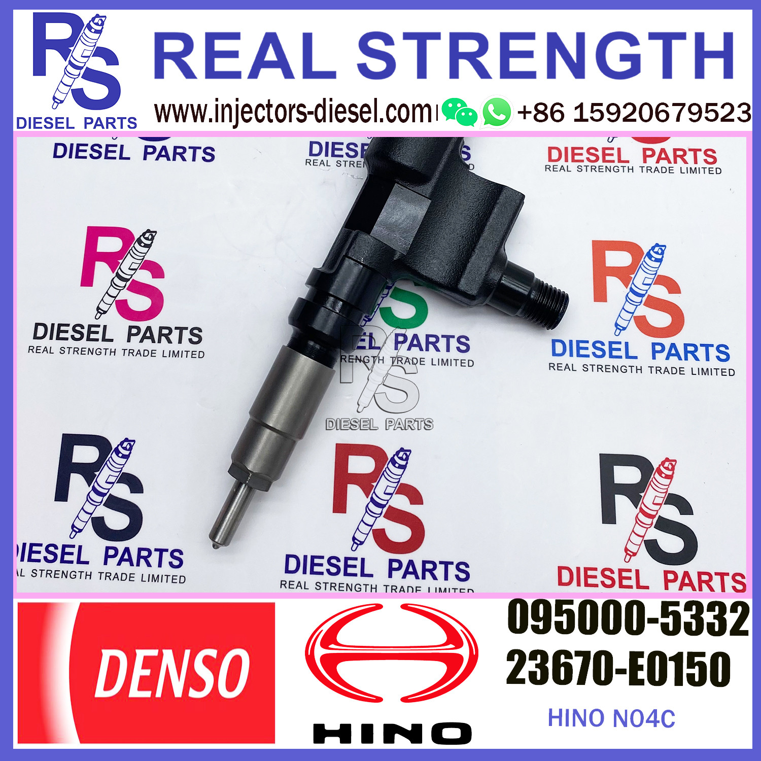 Diesel Common Rail Fuel Injector 095000-5332 23670-E0150 23670-78041 For TOYOTA HINO N04C