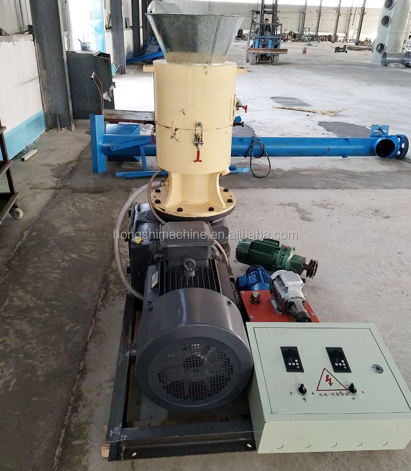 Flat Die Fuel Hay Rice Husk Chips Grass Biomass Pellet Machine High Quality