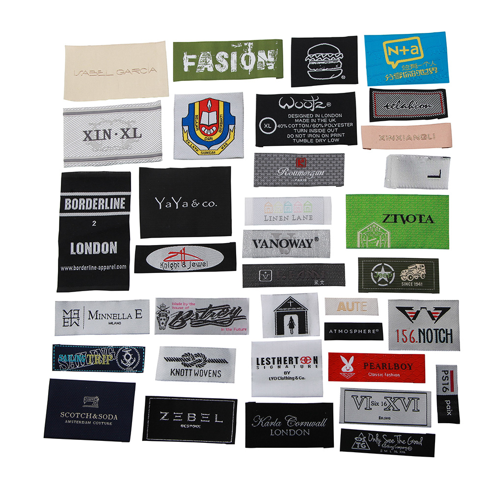 Manufacturer Iron on Customized Named Logo Woven Labels Badges for Sportswear