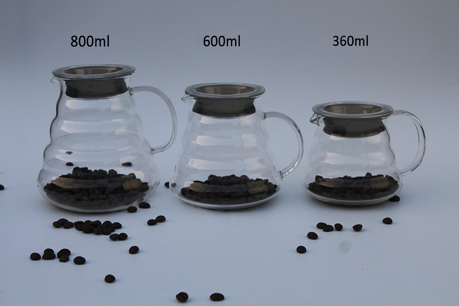 Popular Glass Pour Over Coffee Maker Coffee Server Kettle 11.5 X 8.5 X 12 Cm