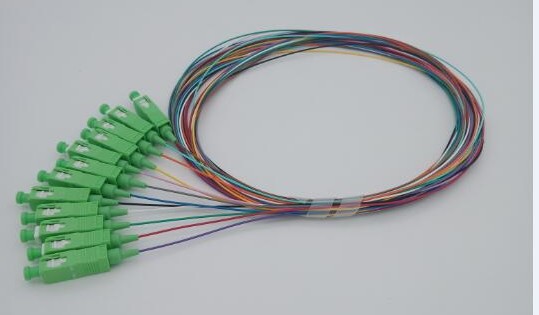 SC/APC 12 Colors Fiber Optic Pigtails Corning Fiber Single Model
