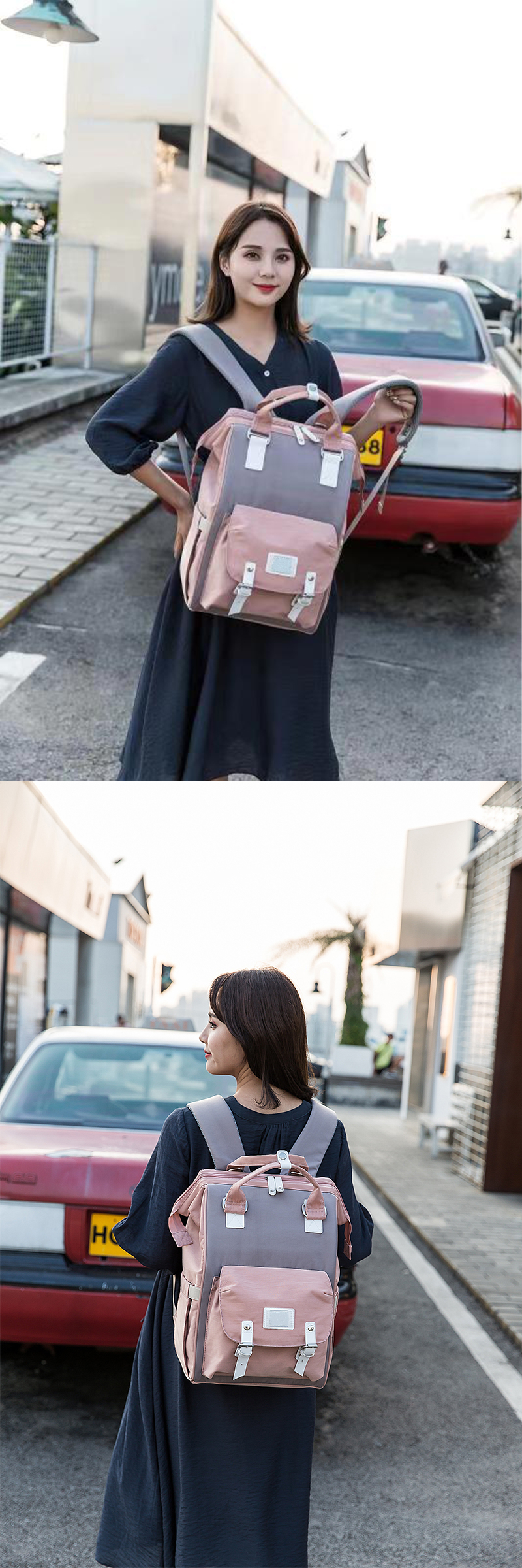 Fashion Mummy Maternity Nappy Bag Diaper Bag Large Capacity Travel Backpack Nursing Bag For Baby Care With Stroller Strap