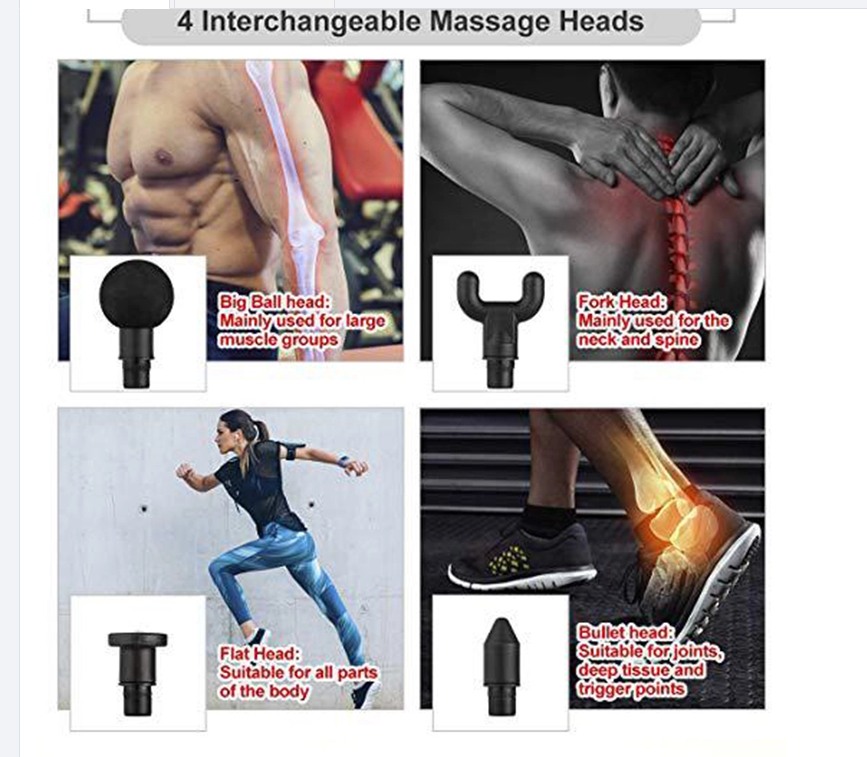 Mini Vibration Electric Headphones Deep Muscle Massage Gun Body Massager