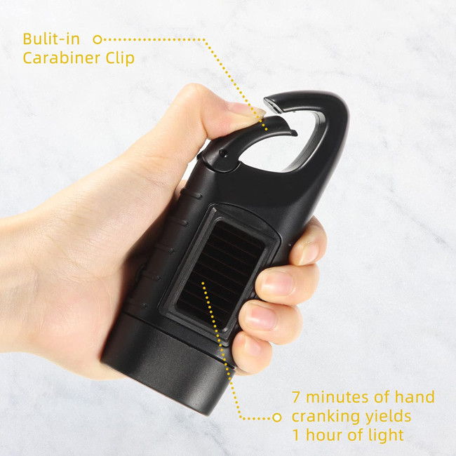 Emergency LED Flash Light Keychain Solar Powered Rechargeable For Outdoor Sports