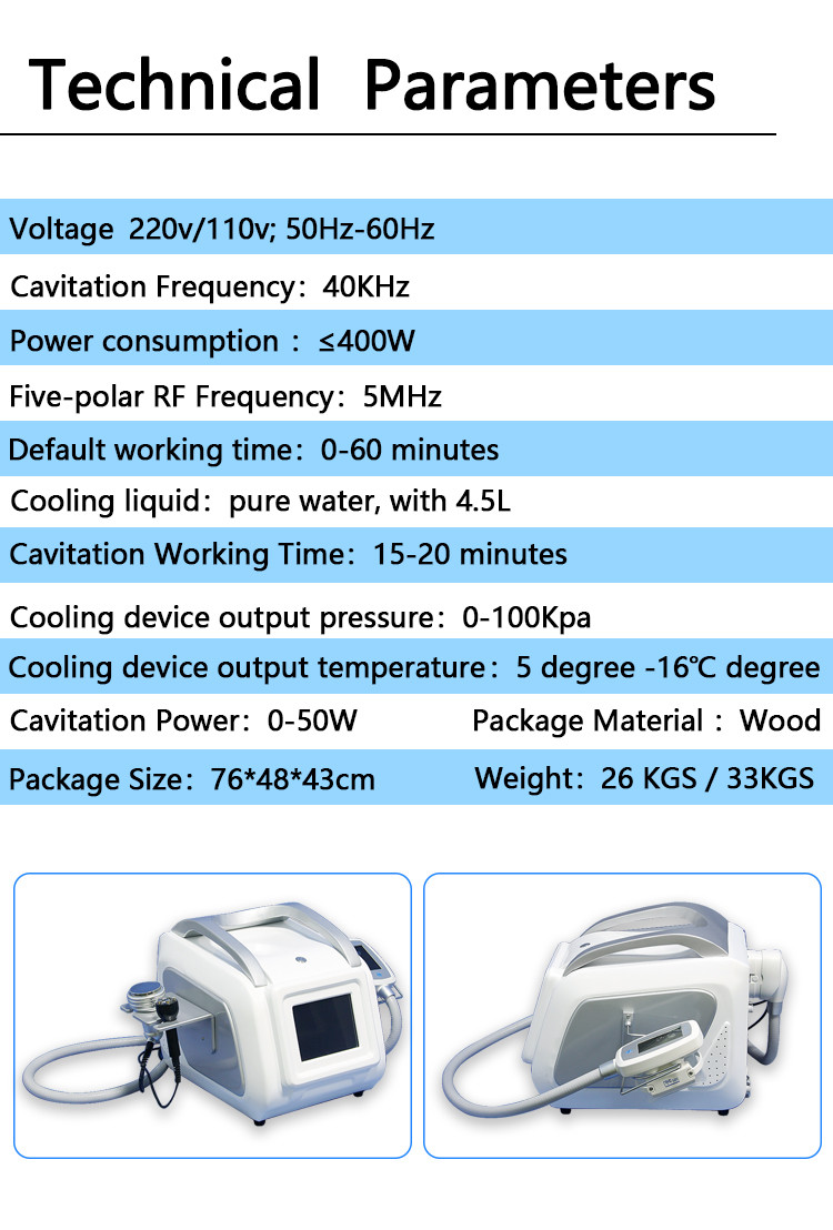 Hot Selling instrument! hotsale portable cryo cavitation rf cryolipolysis slimming machine