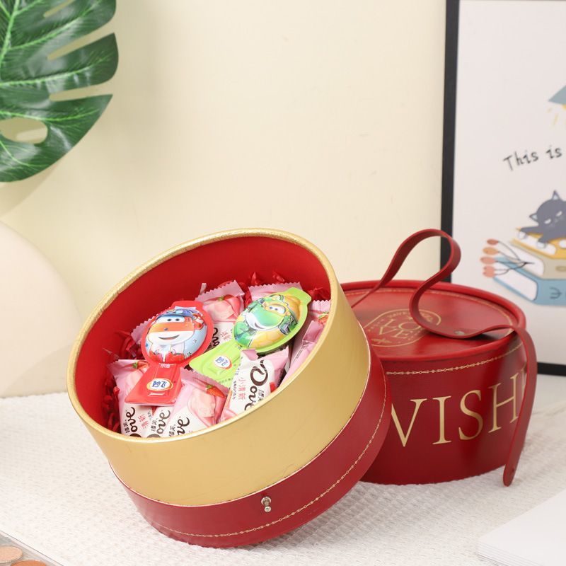 Round Tube Cylinder Shaped Custom Packaging Storage Food Candy Chocolate Wine Jewelry Handbag Cosmetic Perfume Lipstick Auto Key Candle Box for Wedding