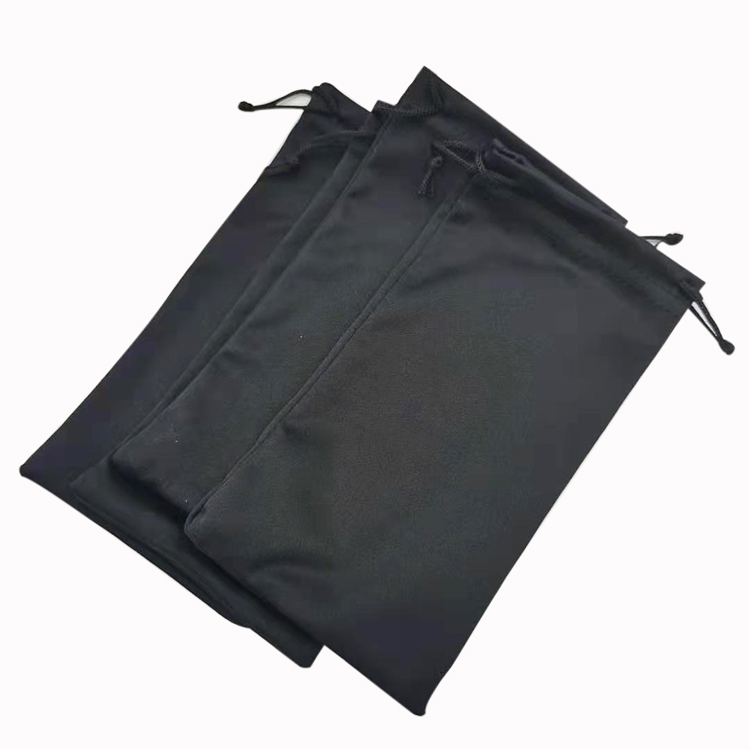 18*9cm Soft Microfiber Eyeglass Pouch Sunglasses Drawstring Bag Customization