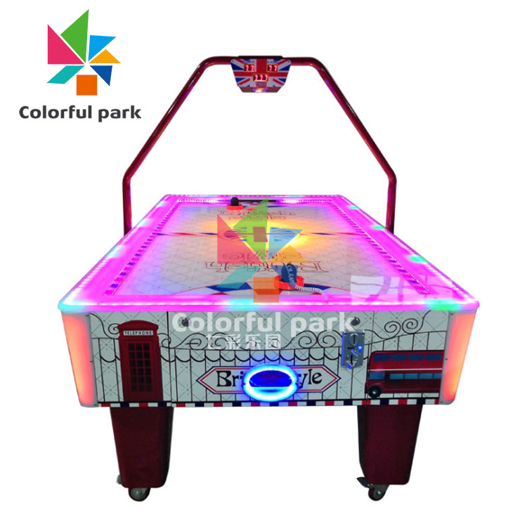 200W Coin Operated Air Hockey Table With Led Lights For 2 Players