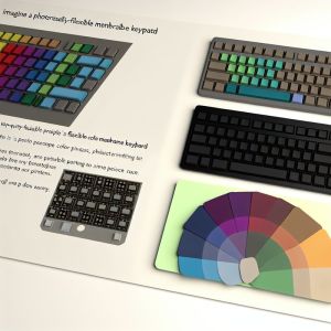 5 Key Flexible Membrane Keyboard with LED Backlight Options