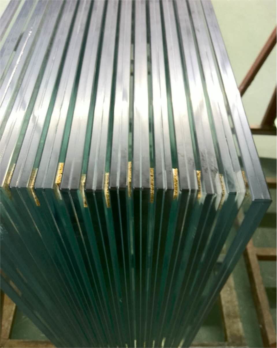 6.38mm/8.38mm/10.38mm/12.38mm PVB Tempered Laminated Glass Custom Size