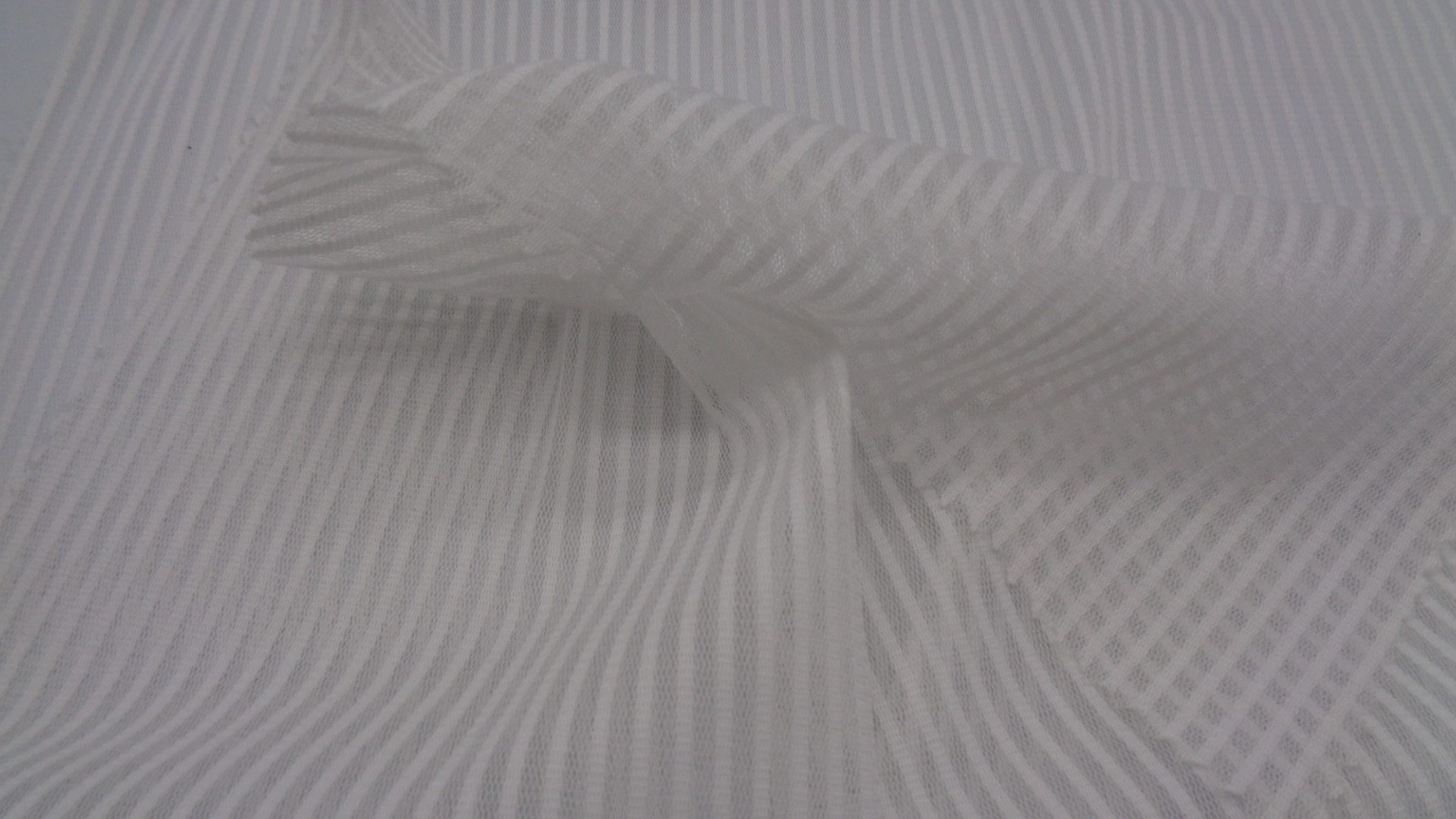 Organza Sports Mesh Breathable Polyester Fabric 300Dx300D 80 Gsm