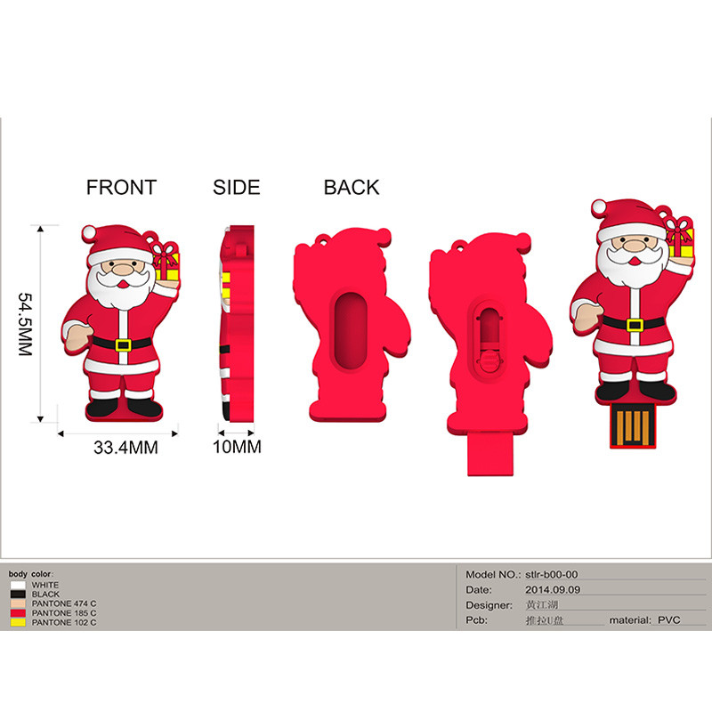 Christmas Gift Cartoon Character Usb Flash Drive 2.0 15MB/S 64GB 128GB