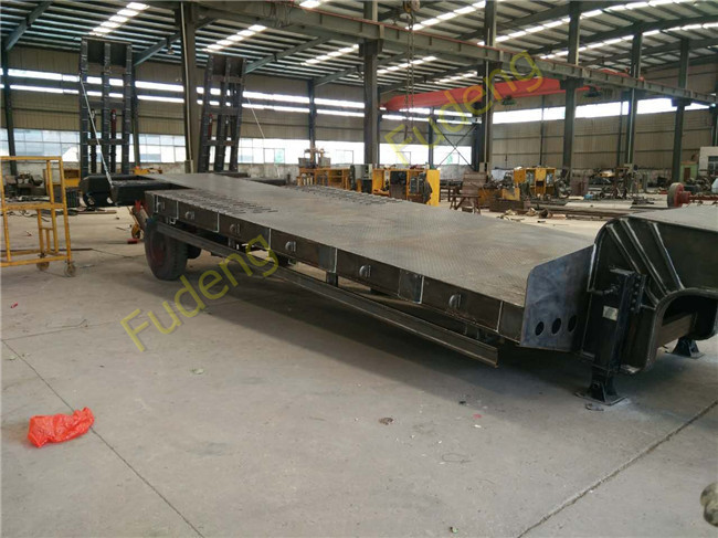 40 ton Gooseneck Lowbed semi Trailers low load truck trailer sale Three axle