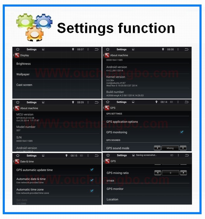 Ouchuangbo DVD Player GPS radio Mazda 2 2010-2012 android 4. 4 3G Wifi iPod Touch Screen