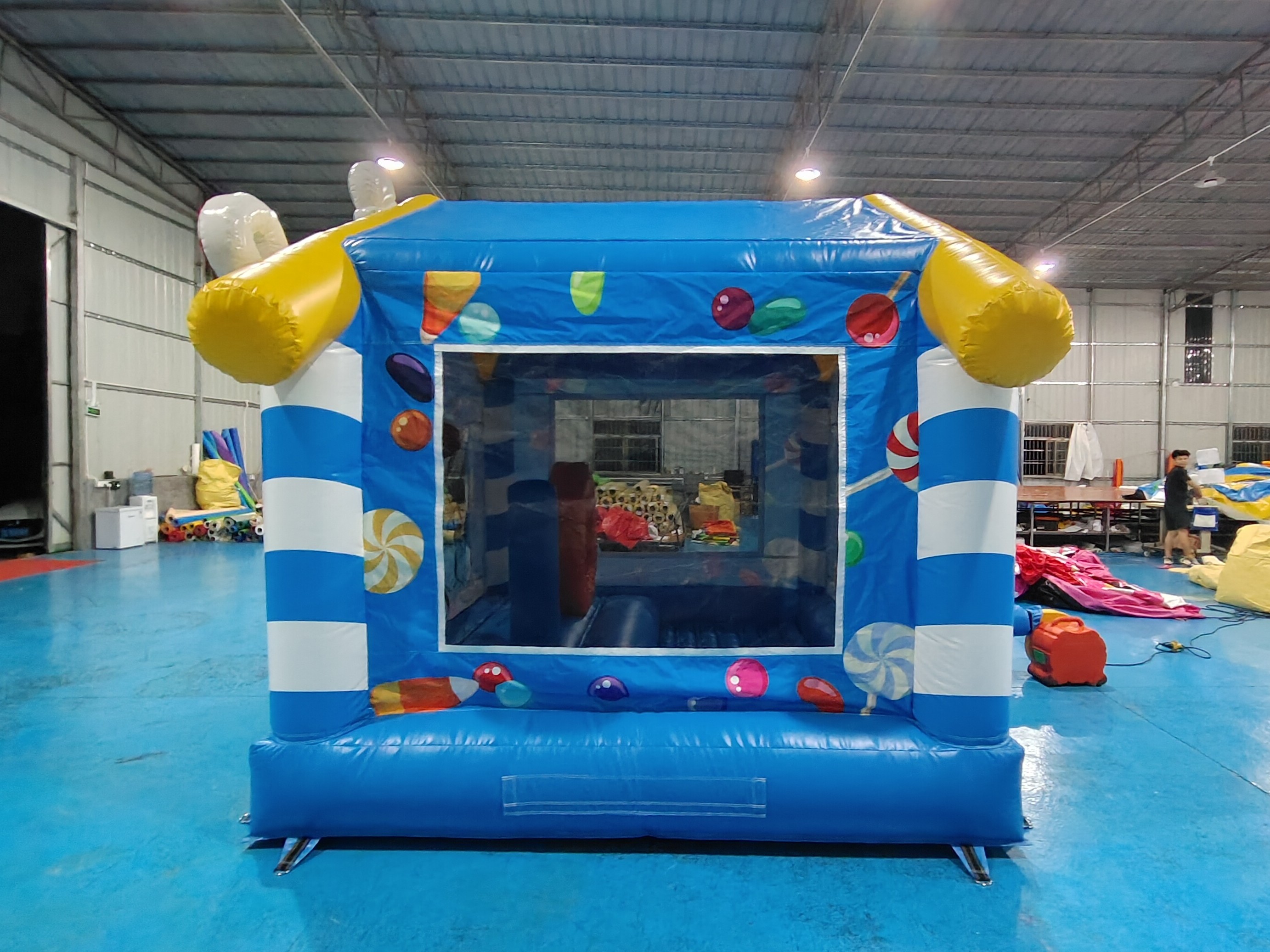 Commercial Grade Outdoor Indoor Inflatable Bounce House Blue Candy House Inflatable Jumping Castle For Kids