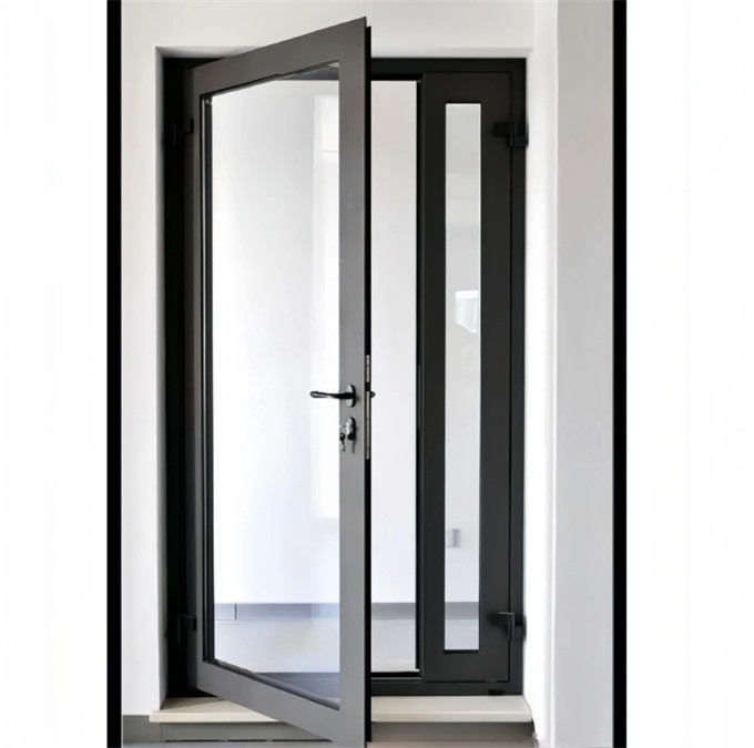 10 Sealing Layers Finished Aluminum Alloy Casement Doors For Customized Facade Solution