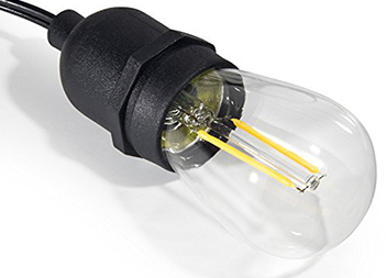 20 Bulbs Battery LED 120V String Light Balls For Outside Garden Patio Party IP65