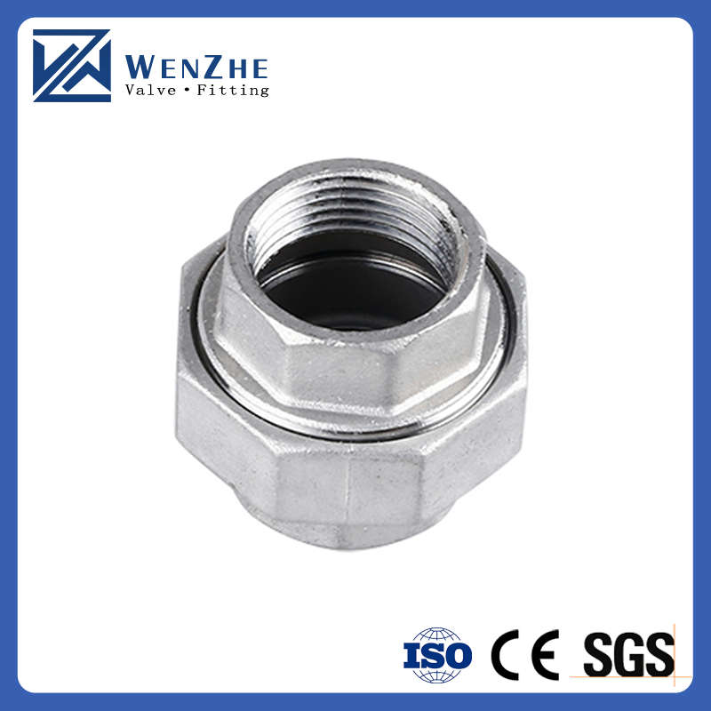 304 Stainless Steel Union Female Joint Pipe Transition Fittings for 0-10 BAR Pressure