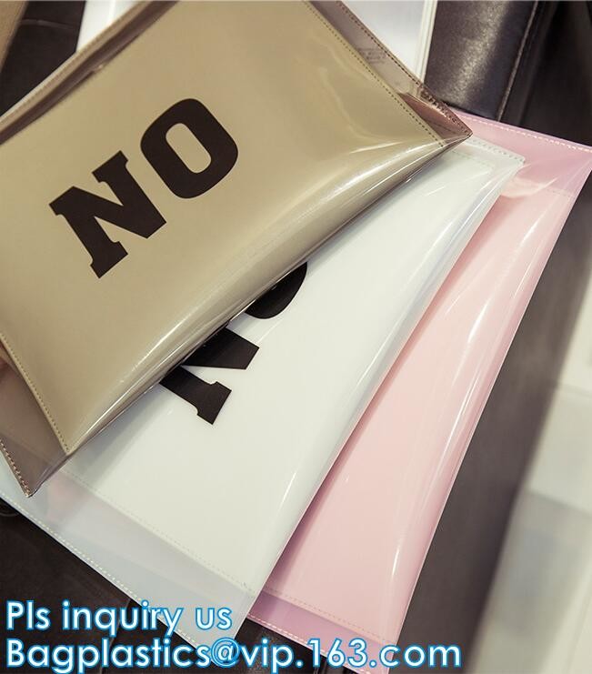 printed OEM logo slider zip lock bags, Slider Undergarment Bag With Lock, vinyl pvc A4 file bag with slider Zip lockkk