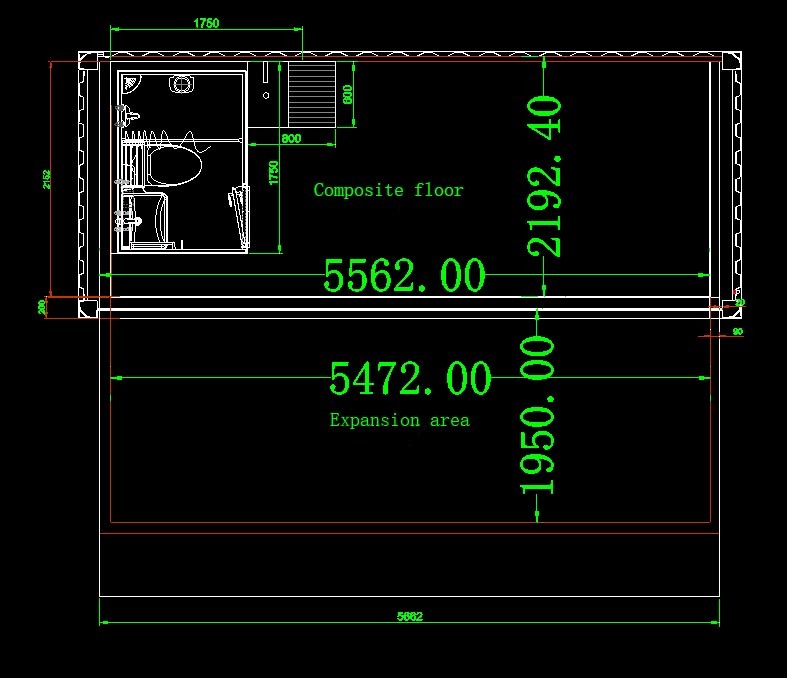 20HC Luxury Expandable Shipping Container House black Special glass