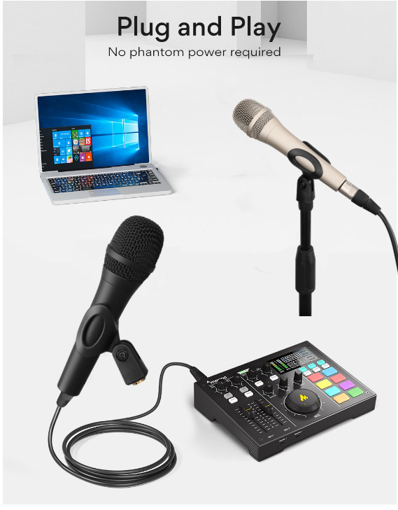 176g Handheld Studio Condenser Microphone XLR Mic For Gaming