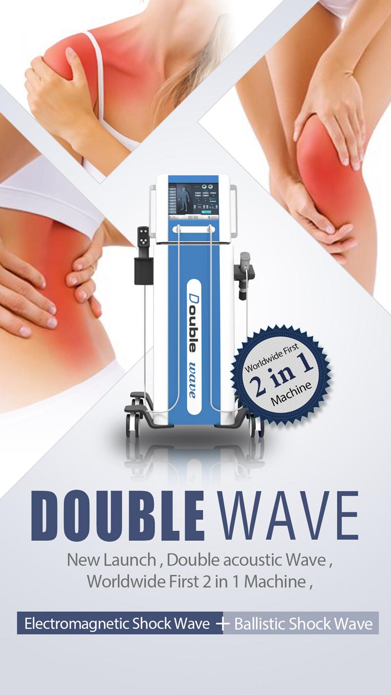 Vertical 2 In 1 Shockwave Therapy Machine Electronmagnetic System