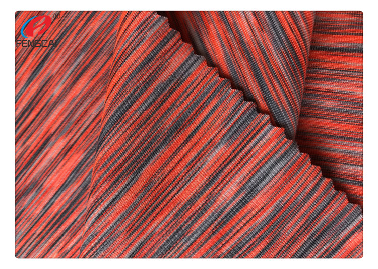 4 Way Stretch Yarn Dyed Polyester Spandex Fabric For T Shirts Cloth