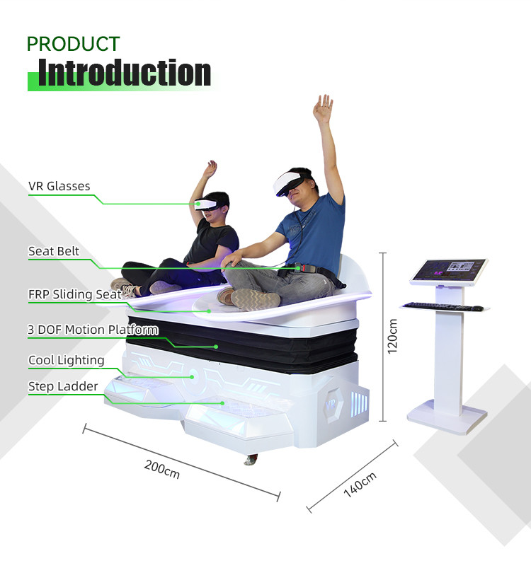 Fibreglass Frame 3 Dof Movie Game 9D VR Cinema Roller Coaster Slide Simulator