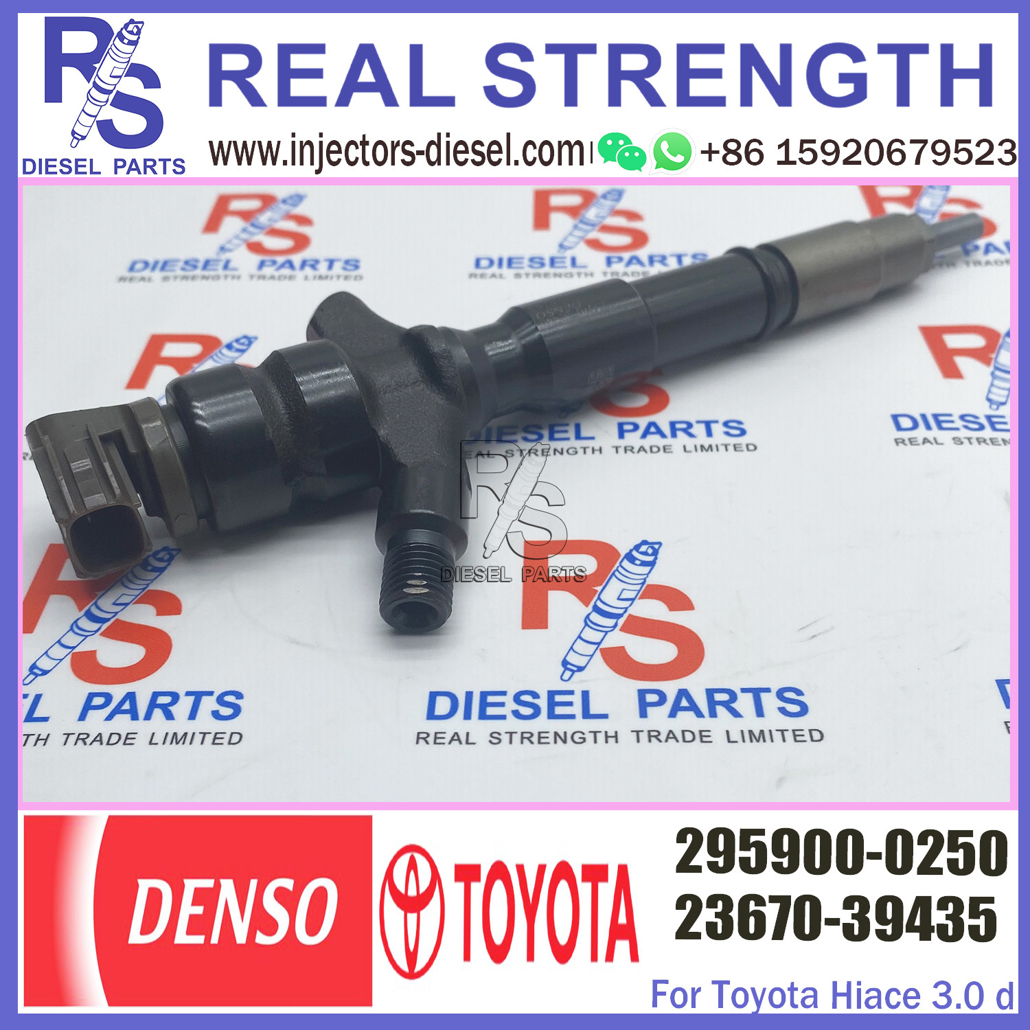 common rail injector 23670-30440 23670-39435 diesel fuel injector 295900-0200 295900-0250 for Toyota Hiace Dyna 1KD-FTV