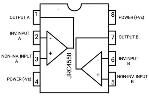 JRC4558 Dual Operational Amplifier IC Chips For Audio Applications