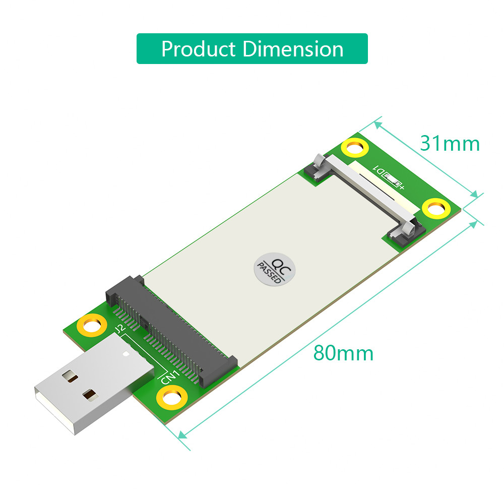 Mini PCI-E To USB Adapter With SIM Card Slot For WWAN/LTE Module
