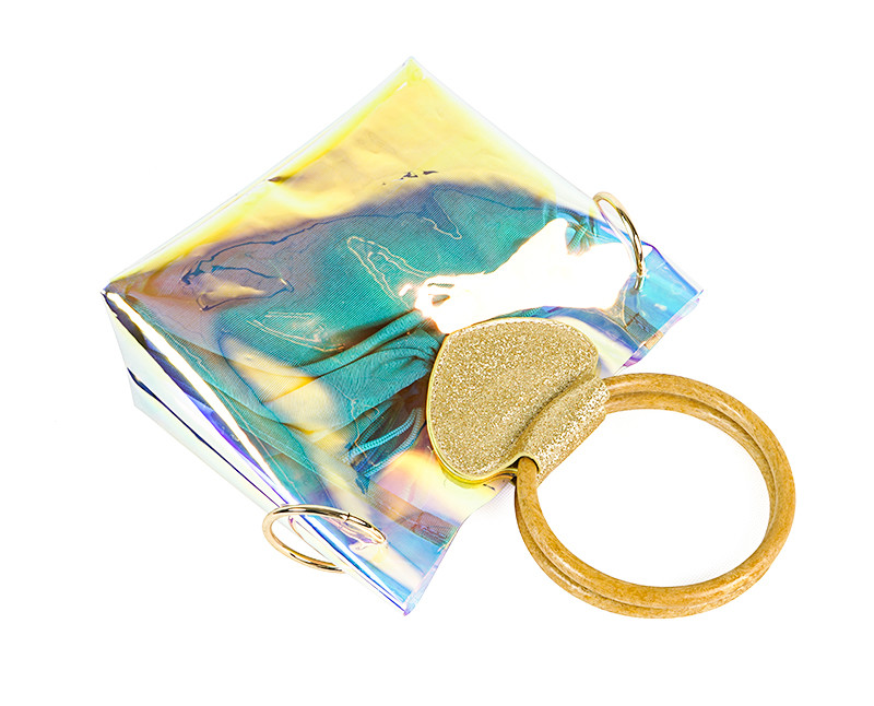 BPA Free Iridescent Clear Holographic Purse For Women