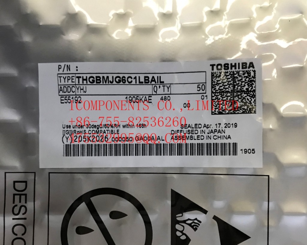 THGBMJG6C1LBAIL KIOXIA IC FLASH 64G MMC 52MHZ 153WFBGA NAND FLASH THGBMJG6C1LBAU7 THGBMHG6C1LBAIL