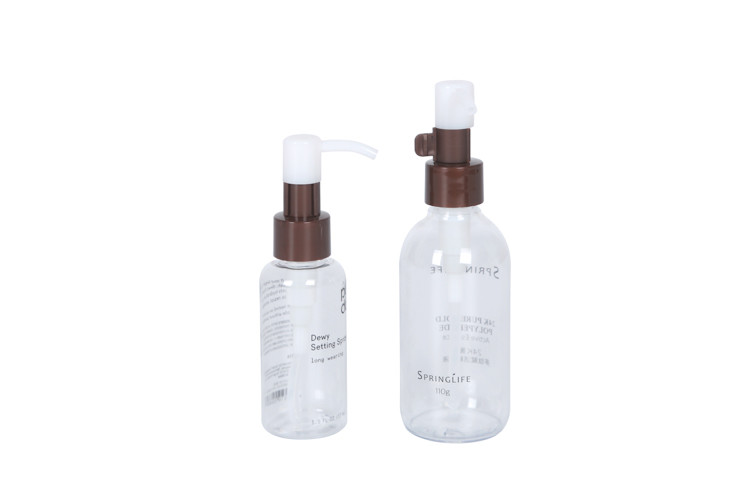 BPA Free Transparent 60ml 120ml PET Makeup Remover Bottle Cleaning Oil Bottle