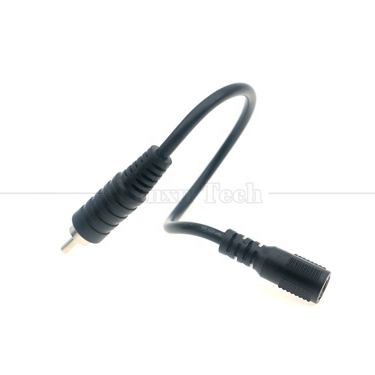 RCA Male to DC 5.5x2.5mm 5.5x2.1mm Female Plug Barrel Jack 12V DC Pedal Power Cable