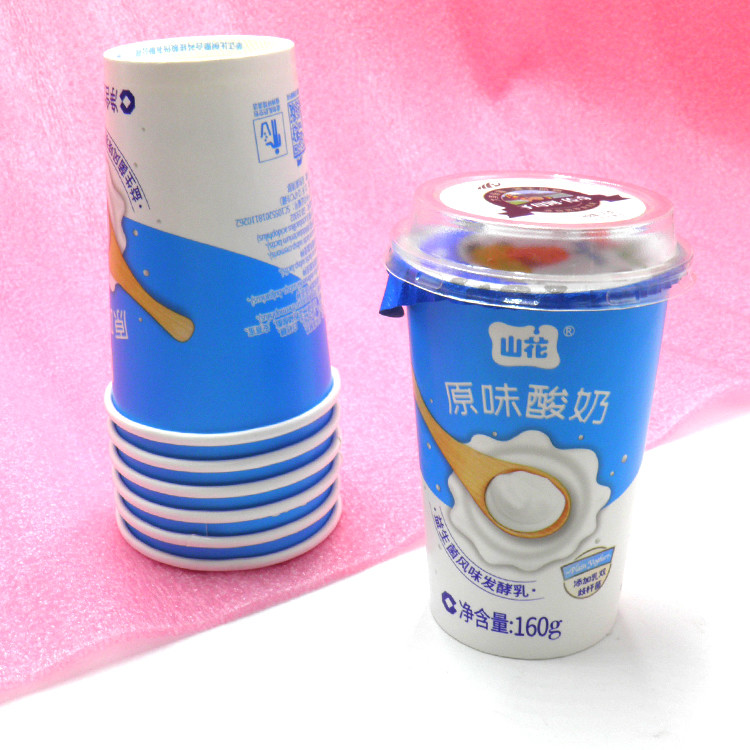 Pe Coated 8oz 12oz Paper Yogurt Cup ODM Single Wall With Foil Lid