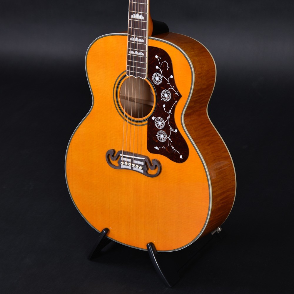 Customized 43 Inch Jumbo size solid wood J200 style acoustic guitar