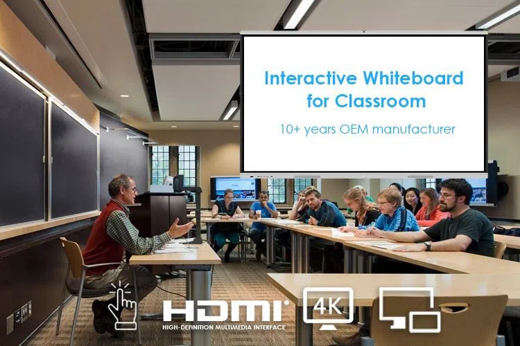 4K Interactive 55 Inch Smart Board For Teaching Production Introduction ODM
