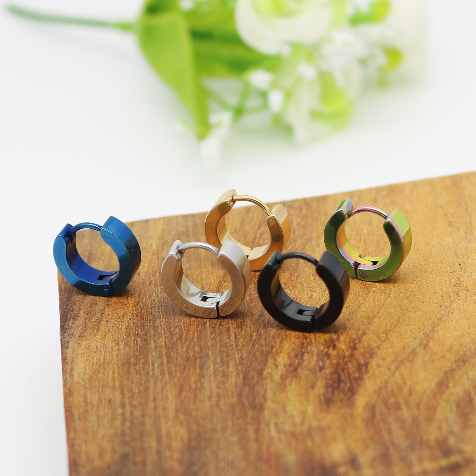 High Durability Titanium Steel Men's Studs European and American Fashion for Hip-Hop