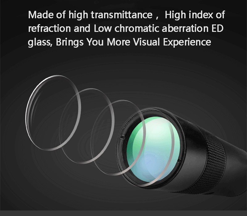 Metal 8x33 ED Portable Monocular Telescope High Definition