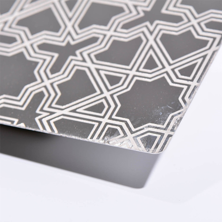 8K Mirror Glossy Etched Stainless Steel Sheet 316L 304 Cold Rolled 4 X 8FT