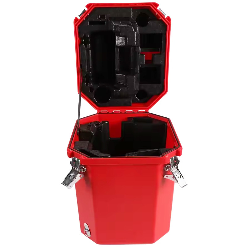 RED Plastic Cayyring Case Hard for Lei Co Carrying BOX for Lei Ca Total Station TM30 TM50 TM60 TS60