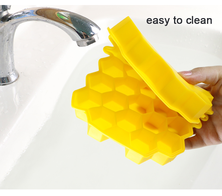 Food Grade Ice Cube Silicone Molds Trays BPA Free Honeycomb Shape 37 Cell