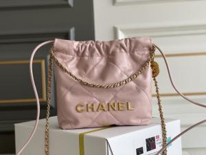 China Chanel Branded Ladies Handbag 22B MINI 22S Calfskin Pink White Black Yellow on sale
