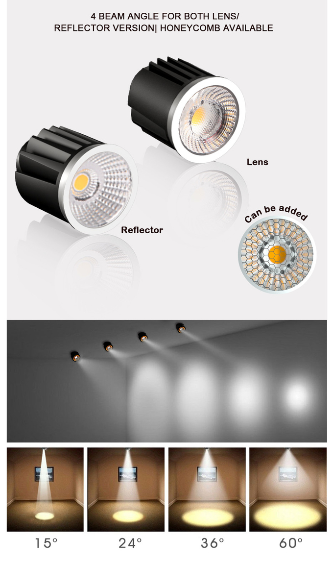 9W COB LED MR16 Module Adjustable 3000K/4000K/5000K For Versatile Lighting